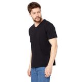 BY COMEOR Erkek Basıc Slim Fit Pamuklu Kısa Kollu V Yaka T-shirt (Siyah, M)
