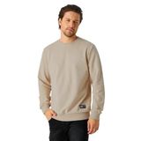 BY COMEOR Erkek Bej Basic Bisiklet Yaka Regular Fit Normal Kesim 2 İplik Sweatshirt XL