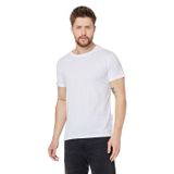 BY COMEOR Erkek Beyaz Slim Fit Pamuklu Kısa Kollu Bisiklet Yaka T-shirt 5XL