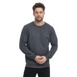 BY COMEOR Erkek Bisiklet Yaka Nakış Detaylı Regular Fit Sweatshirt (Antrasit, S)