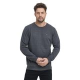 BY COMEOR Erkek Bisiklet Yaka Nakış Detaylı Regular Fit Sweatshirt (Antrasit, XL)