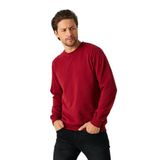 BY COMEOR Erkek Bordo Basic Bisiklet Yaka Regular Fit Normal Kesim 2 İplik Sweatshirt XL