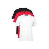 BY COMEOR Erkek Çok Renkli T- Shirt Regular Fit Rahat Kesim Bisiklet Yaka 3'lü Basic Tişört Paketi kırmızı XS