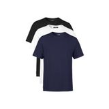 BY COMEOR Erkek Çok Renkli T- Shirt Regular Fit Rahat Kesim Bisiklet Yaka 3'lü Basic Tişört Paketi Lacivert M
