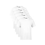 BY COMEOR Erkek Çok Renkli T- Shirt Regular Fit Rahat Kesim Bisiklet Yaka 5'li Basic Tişört Paketi BEYAZLAR XL