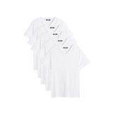BY COMEOR Erkek Çok Renkli T- Shirt Regular Fit Rahat Kesim V Yaka 5'li Basic Tişört Paketi BEYAZLAR L