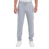 BY COMEOR Erkek Fermuar Cep Nakış Detaylı Düz Paça Rahat Kesim Eşofman Altı (Gri, 2XL)