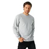 BY COMEOR Erkek Gri Basic Bisiklet Yaka Regular Fit Normal Kesim 2 İplik Sweatshirt 3XL