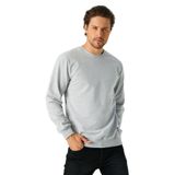 BY COMEOR Erkek Gri Basic Bisiklet Yaka Regular Fit Normal Kesim 2 İplik Sweatshirt M