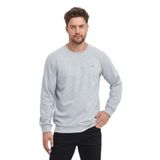 BY COMEOR Erkek Gri Bisiklet Yaka Nakış Detaylı Regular Fit Sweatshirt S