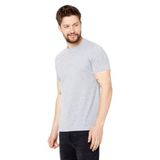 BY COMEOR Erkek Gri Slim Fit Pamuklu Kısa Kollu Bisiklet Yaka T-shirt 6XL