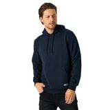 BY COMEOR Erkek Lacivert Basic Kapüşonlu Regular Fit Normal Kesim 2 İplik Kumaş Günlük Sweatshirt M