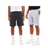 BY COMEOR Erkek Regular Fit Yanları Cepli Rahat Kesim 2'Li Şort Antrasit-Gri 5XL