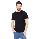 BY COMEOR Erkek Siyah Slim Fit Pamuklu Kısa Kollu Bisiklet Yaka T-shirt M