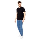 BY COMEOR Erkek Siyah Slim Fit Pamuklu Kısa Kollu Bisiklet Yaka T-shirt XS
