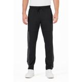 BY COMEOR Erkek Siyah Standart Fit Normal Kesim Paça Ribanalı Cepli Rahat Jogger Eşofman Altı 2XL