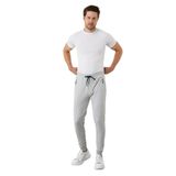 BY COMEOR Erkek Slim Fit Jogger Cep Nakış Fermuar Detaylı Eşofman Altı (Gri, M)