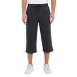 BY COMEOR Erkek Yanları Cepli Bermuda Diz Altı Kapri Beli Ayarlanabilir Lastikli Uzun Şort (Antrasit, 4XL)
