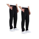 BY COMEOR Eşofman altı erkek pamuk eşofman altı – spor pantolonu, jogging pantolonu, erkek çocuk boş zaman pantolonu, fermuarlı cepler, 2 paket siyah, S