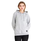 BY COMEOR Kadın Gri Basic Kapüşonlu Regular Fit Rahat Sweatshirt L