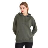 BY COMEOR Kadın Haki Basic Kapüşonlu Regular Fit Rahat Sweatshirt L