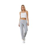 BY COMEOR Kadın Regular Fit Düz Paça Beli Lastikli Bağcıklı Eşofman Altı (Gri, M)
