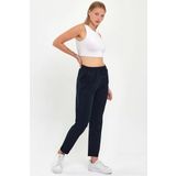 BY COMEOR Kadın Regular Fit Düz Paça Beli Lastikli Bağcıklı Eşofman Altı (Siyah-Lacivert-Antrasit, M)