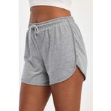 BY COMEOR Kadın Yırtmaçlı Mevsimlik Premium Kumaş Regular Fit İpli Siyah Kısa Mini Şort CMRB90 S (Gri, M)