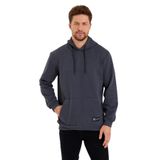 BY COMEOR Kanguru Cepli Kapüşonlu İçi Pamuklu Erkek Sweatshirt Antrasit S