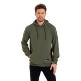 BY COMEOR Kanguru Cepli Kapüşonlu İçi Pamuklu Erkek Sweatshirt Haki S