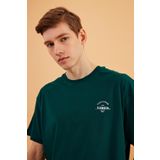 BY COMEOR Leo Erkek Oversize Tshirt%100 Pamuk Bisiklet Yaka Baskı Detaylı Basic Tişört CMRE77 L