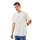 BY COMEOR Leo Erkek Oversize Tshirt%100 Pamuk Bisiklet Yaka Baskı Detaylı Basic Tişört CMRE81 S