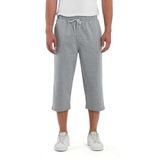 BY COMEOR Spor pantolonu, erkek, kısa, 3/4 kapri pantolon, erkek, koşu şortu, pamuk şort, Açık gri, 4XL