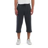 BY COMEOR Spor pantolonu, erkek, kısa, 3/4 kapri pantolon, erkek, koşu şortu, pamuk şort, Koyu gri., L