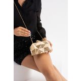 By EDUU ByEduu Gold Metal Clutch Portföy Abiye Çanta