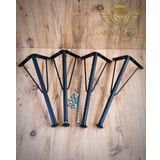 By Hakan Aşkın 40 Cm Metal Siyah Sehpa Firkete Ayağı Ve Takımı 4 Lü