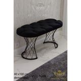 By Hakan Aşkın Luxury Pota Bench 40X100CM Puf&bench Yatak Önü - Antre - Salon - Oturma Odası - 40 x 100 cm - Siyah