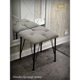 By Hakan Aşkın Metal Ayaklı Kazayağı Novolux Puf&bench 40X45 cm Şık Tasarım ve Dayanıklı Malzeme