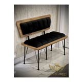 BY HAKAN AŞKIN Metal Ayaklı Metal Alt Kasalı New Atlantik Wood 2025 Sırtlı Bench Bank