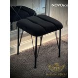 By Hakan Aşkın Metal Ayaklı Novoeco Puf Black 40X45 Cm