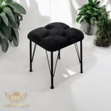 By Hakan Aşkın Metal Ayaklı Novolux Puf Black 40X45 Cm