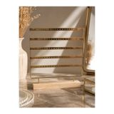 by hakan şahin black design 5 Sıralı Küpe Standı / Gold Metal Ahşap Tabanlı Küpe Takı Sergileme Standı / 120 Delikli Masaüstü Küpe Organizeri ve Küpe Standı