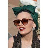 By Harmony Bh 2180 03 Unisex Kahverengi Güneş Gözlüğü UV Filtreli Kemik Çerçeve Tasarım
