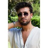 By Harmony BH 3548 Gold Siyah Unisex Güneş Gözlüğü, Oval Çerçeve, UV400 Koruma