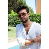 By Harmony BH 860582 002 Kadın Güneş Gözlüğü, Dikdörtgen Çerçeve, Füme Cam, UV400 Koruma