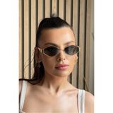By Harmony BH AE2310 C04 Kadın Güneş Gözlüğü, Altın Çerçeve, Yeşil Lens