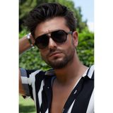 By Harmony Unisex Siyah Güneş Gözlüğü, Oval Çerçeve, UV400 Koruma, BH P014