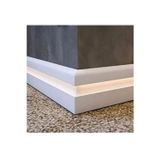 By İstanbul Yalı Serisi 25 Mt Lake Beyaz Led Kanallı Süpürgelik 12Cm Pvc Beyaz
