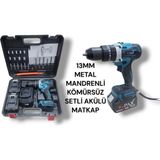 By-Ka K-Pax 21V Metal Mandrenli Kömürsüz Motor Darbeli Şarjlı Matkap 13 mm - 21 V