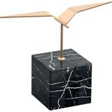 By Kepi Birds Mermerli Küçük Boy Dekoratif Obje - Siyah - Standart